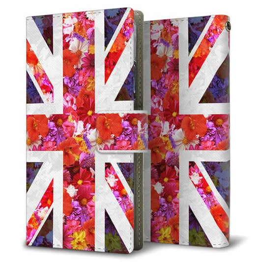 HUAWEI（ファーウェイ） nova lite 3プラス POT-LX2J 高画質仕上げ プリント手帳型ケース(薄型スリム)【SC801 ユニオンジャック リアルフラワー】