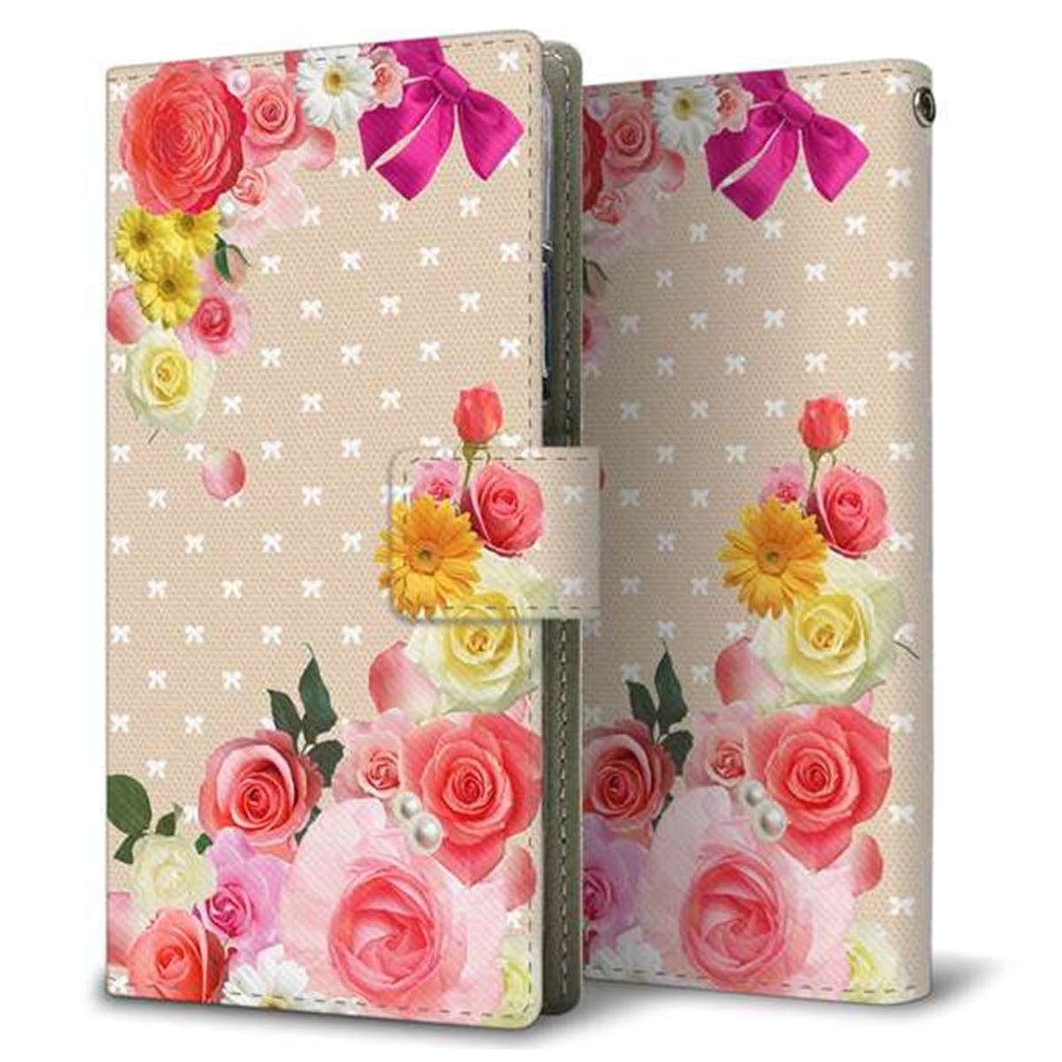 docomo アローズ NX F-01J 画質仕上げ プリント手帳型ケース(薄型スリム)【SC825 ロリータレース】