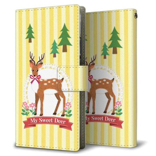 au ギャラクシー S9+ SCV39 画質仕上げ プリント手帳型ケース(薄型スリム)【SC826 森の鹿】