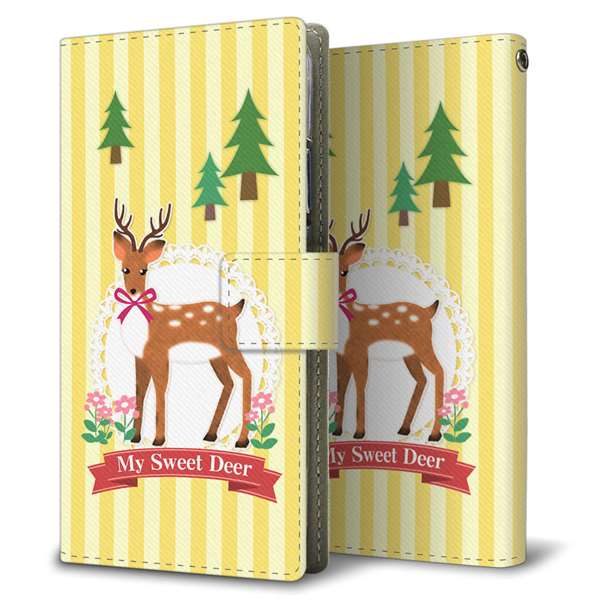 softbank arrows U 801FJ 高画質仕上げ プリント手帳型ケース(薄型スリム)【SC826 森の鹿】