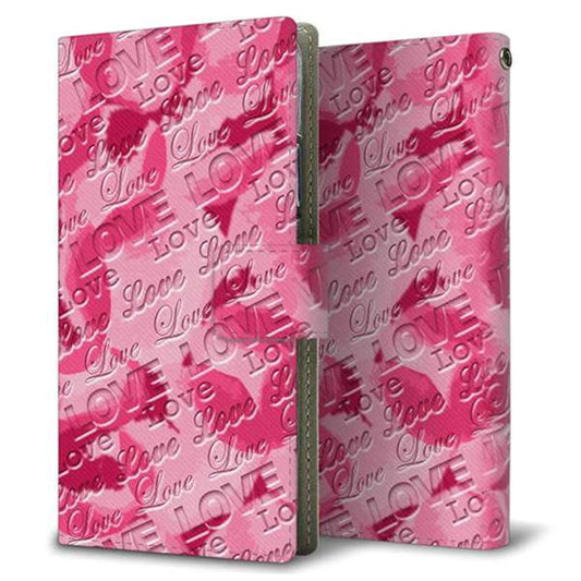 アクオス SH-M04 画質仕上げ プリント手帳型ケース(薄型スリム)【SC845 フラワーヴェルニLOVE濃いピンク（ローズアンディアン）】