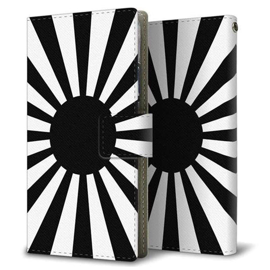 Y!mobile ZTE リベロ5G A003ZT 画質仕上げ プリント手帳型ケース(薄型スリム)【SC855 旭日旗（ブラック）】