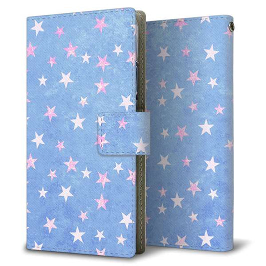 SoftBank エクスペリア XZ2 702SO 高画質仕上げ プリント手帳型ケース(薄型スリム)【SC887 お星さまキラキラ（ブルー）】