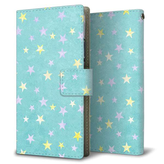 SoftBank エクスペリア XZ2 702SO 高画質仕上げ プリント手帳型ケース(薄型スリム)【SC888 お星さまキラキラ（グリーン）】