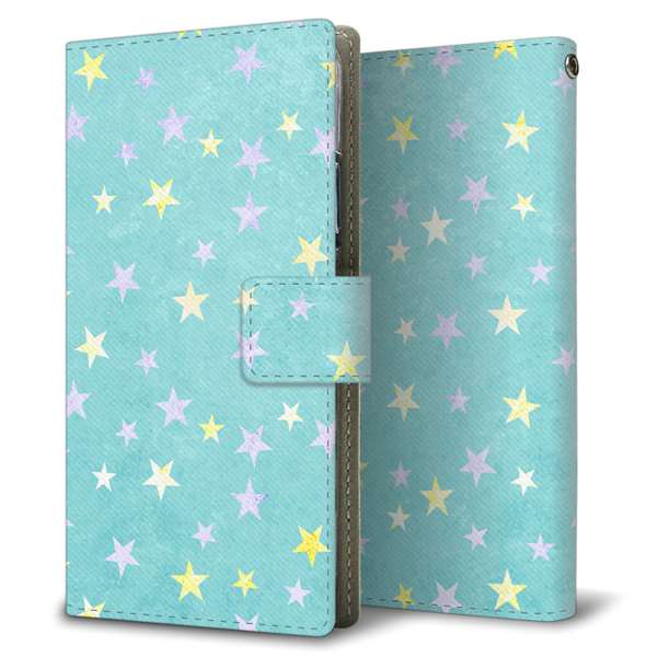 Google Pixel 7a 高画質仕上げ プリント手帳型ケース(薄型スリム)星柄プリント