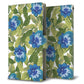 docomo アローズ ビー3 F-02L 画質仕上げ プリント手帳型ケース(薄型スリム)【SC896 ボタニカル ブルー＆リーフ】