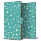 au エクスペリア XZ1 SOV36 画質仕上げ プリント手帳型ケース(薄型スリム)【SC898 星柄プリント（グリーン）】