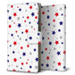 au エクスペリアXZ SOV34 画質仕上げ プリント手帳型ケース(薄型スリム)【SC901 星柄プリント（ホワイト）】