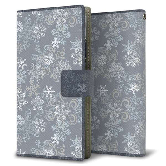 アクオス SH-M04 画質仕上げ プリント手帳型ケース(薄型スリム)【XA801 雪の結晶】