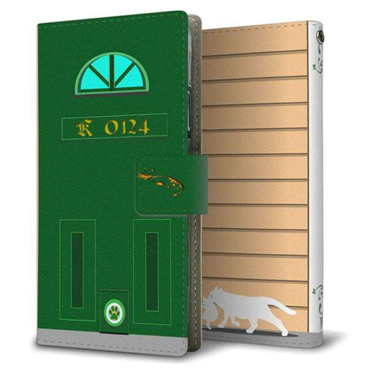 Softbank ディグノBX 901KC 画質仕上げ プリント手帳型ケース(薄型スリム)【YA884 北欧ドア02緑】