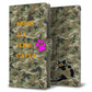 AQUOS wish SHG06 au 画質仕上げ プリント手帳型ケース(薄型スリム)【YA891 緑迷彩ネコ03 L】