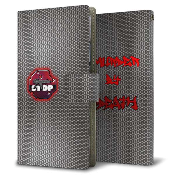 AQUOS R3 SH-04L docomo 高画質仕上げ プリント手帳型ケース(薄型スリム)MURDER