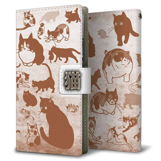 docomo エクスペリア XZ2 コンパクト SO-05K 画質仕上げ プリント手帳型ケース(薄型スリム)【YA936 セピア猫】