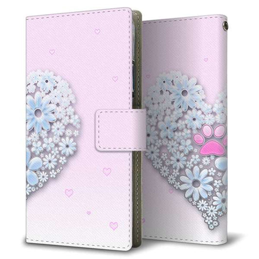 simフリー HUAWEI（ファーウェイ） P30 lite Marie-L22J 高画質仕上げ プリント手帳型ケース(薄型スリム)【YA958 ハート05 素材クリア】