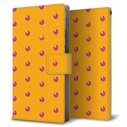 AQUOS sense2 SHV43 au 高画質仕上げ プリント手帳型ケース(薄型スリム)肉球ドット