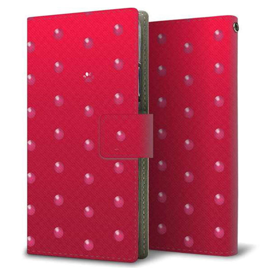 Xperia Ace III SOG08 au 画質仕上げ プリント手帳型ケース(薄型スリム)【YA979 肉球ドット02】