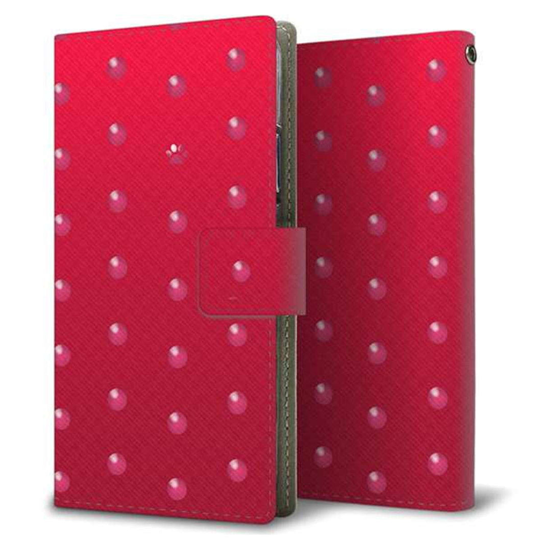 au エクスペリアXZ SOV34 画質仕上げ プリント手帳型ケース(薄型スリム)【YA979 肉球ドット02】