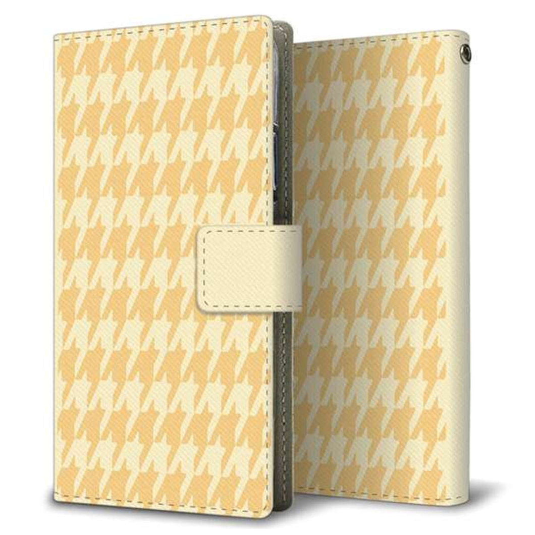 SoftBank ディグノ ジェイ 704KC 画質仕上げ プリント手帳型ケース(薄型スリム)【YA998 千鳥格子03】