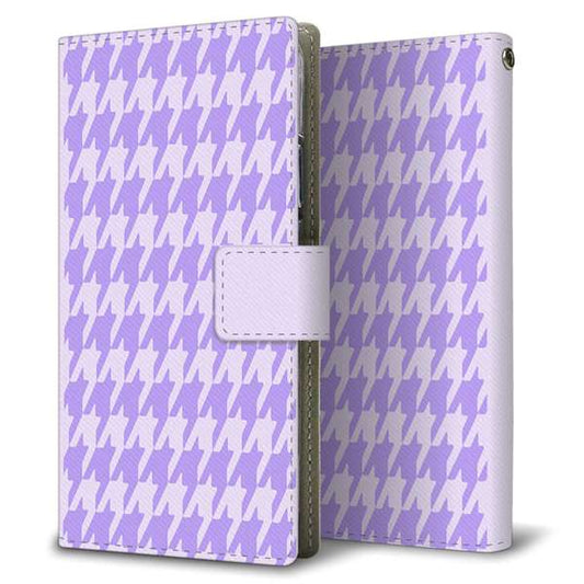 Softbank アクオス R5G 908SH 高画質仕上げ プリント手帳型ケース(薄型スリム)【YA999 千鳥格子04】