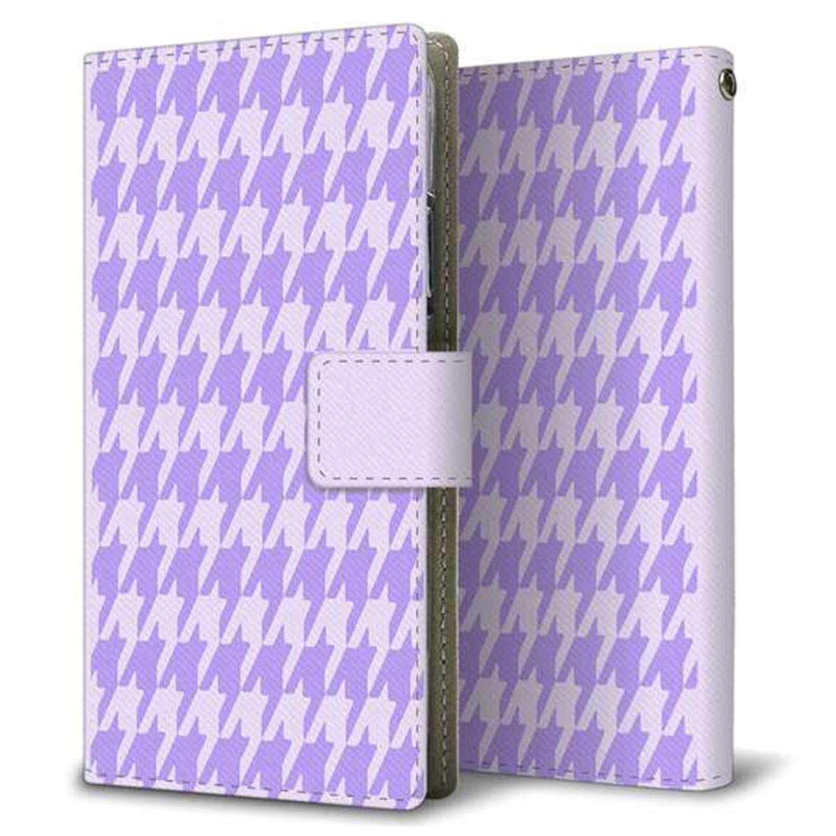 アクオス センス3 ベーシック 907SH 画質仕上げ プリント手帳型ケース(薄型スリム)【YA999 千鳥格子04】