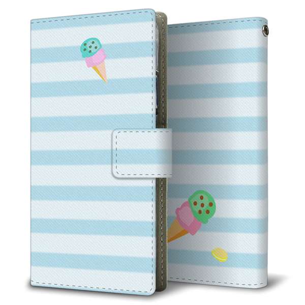 SoftBank アクオス Xx3 mini 603SH 高画質仕上げ プリント手帳型ケース(薄型スリム)【YB808 アイスクリーム】