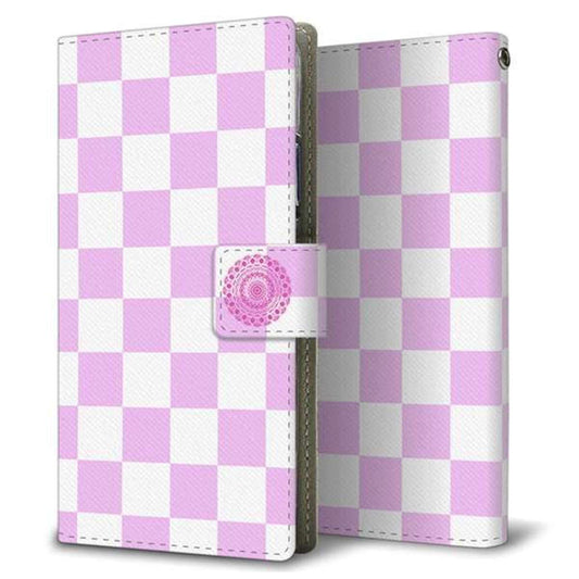 楽天モバイル Rakuten BIGs 画質仕上げ プリント手帳型ケース(薄型スリム)【YB816 チェッカー01】