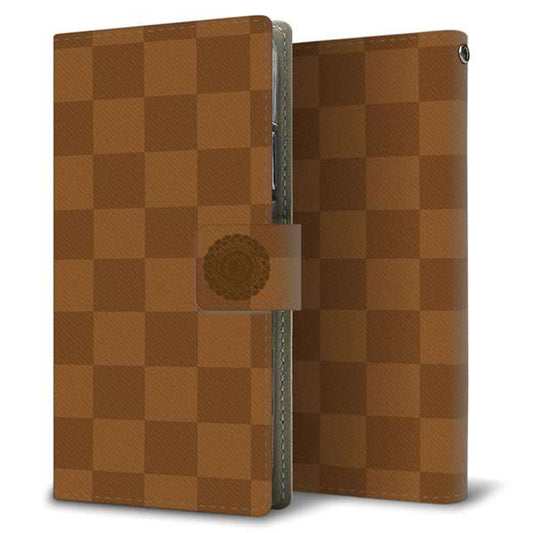 SoftBank エクスペリア XZ2 702SO 高画質仕上げ プリント手帳型ケース(薄型スリム)【YB817 チェッカー02】