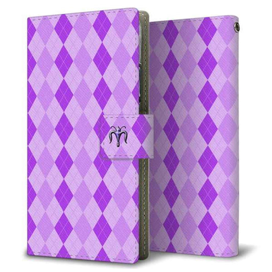 HUAWEI（ファーウェイ） P40 lite E ART-L29N 画質仕上げ プリント手帳型ケース(薄型スリム)【YB819 アーガイル02】