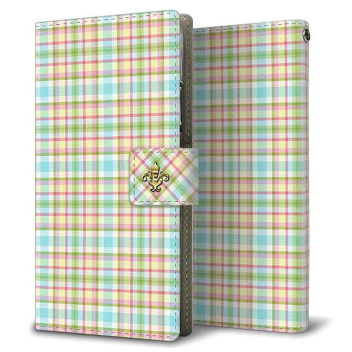 au Xiaomi（シャオミ）Mi 10 Lite 5G XIG01 画質仕上げ プリント手帳型ケース(薄型スリム)【YB826 ギンガムチェック】