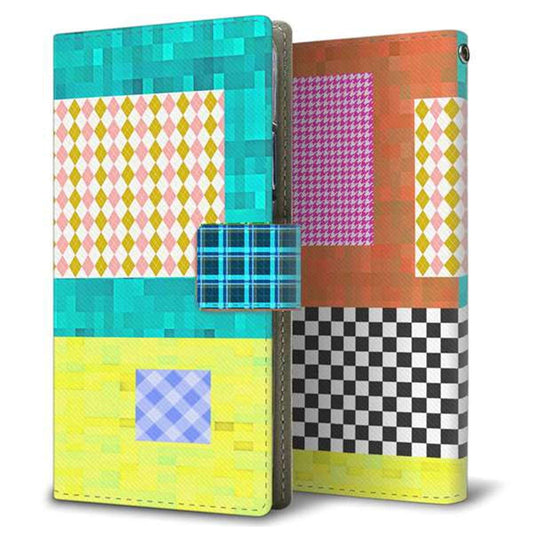 docomo エクスペリア XZ2 SO-03K 画質仕上げ プリント手帳型ケース(薄型スリム)【YB828 ツギハギ】