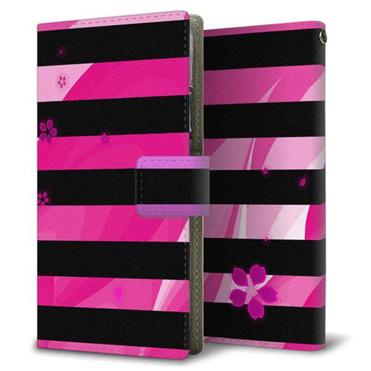 au エクスペリア XZ1 SOV36 画質仕上げ プリント手帳型ケース(薄型スリム)【YB848 サクラ04】