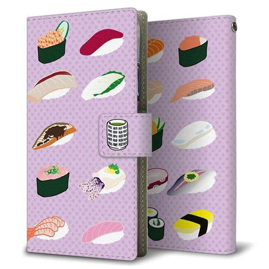 SIMフリー アクオスセンス4 画質仕上げ プリント手帳型ケース(薄型スリム)【YB880 お寿司01】