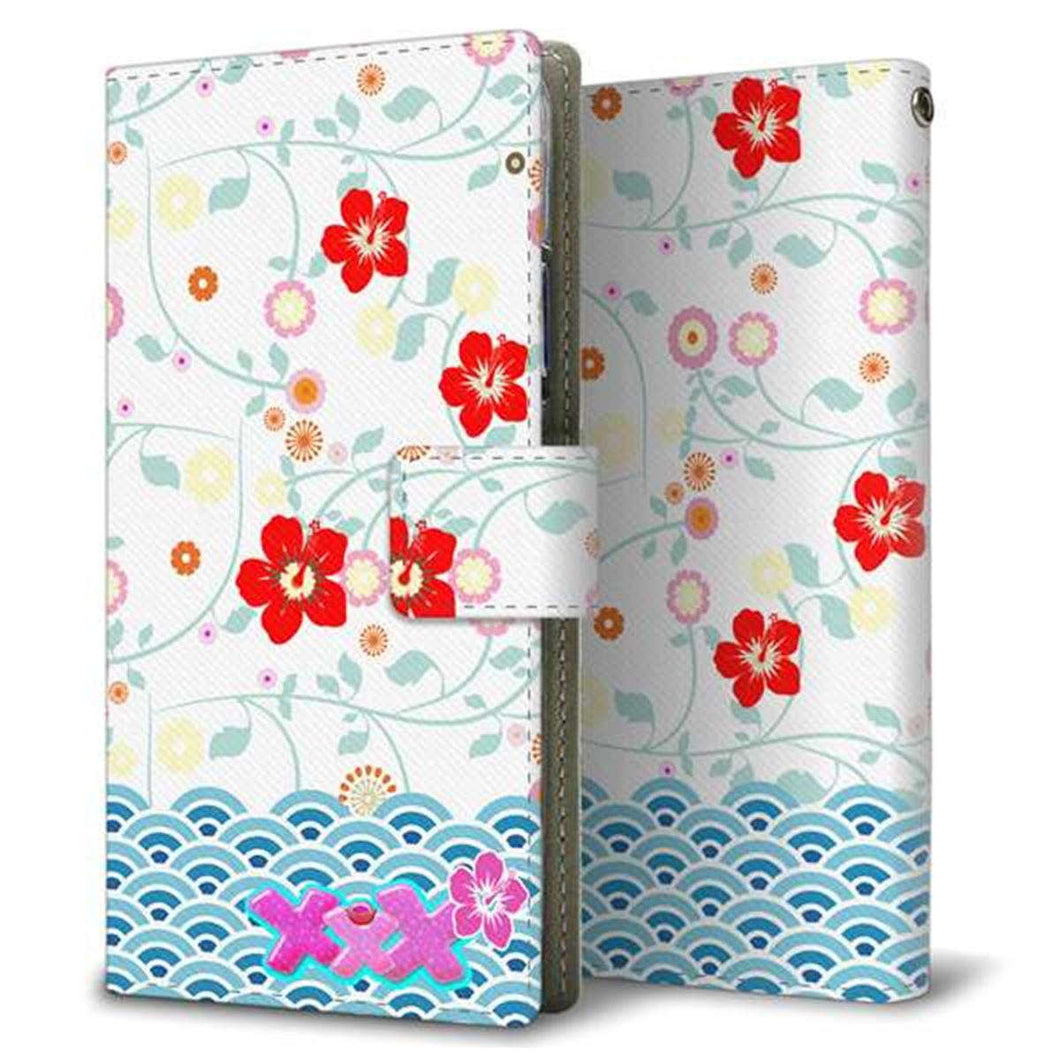 AQUOS sense6 SHG05 au 画質仕上げ プリント手帳型ケース(薄型スリム)【YB918 アロハ09】