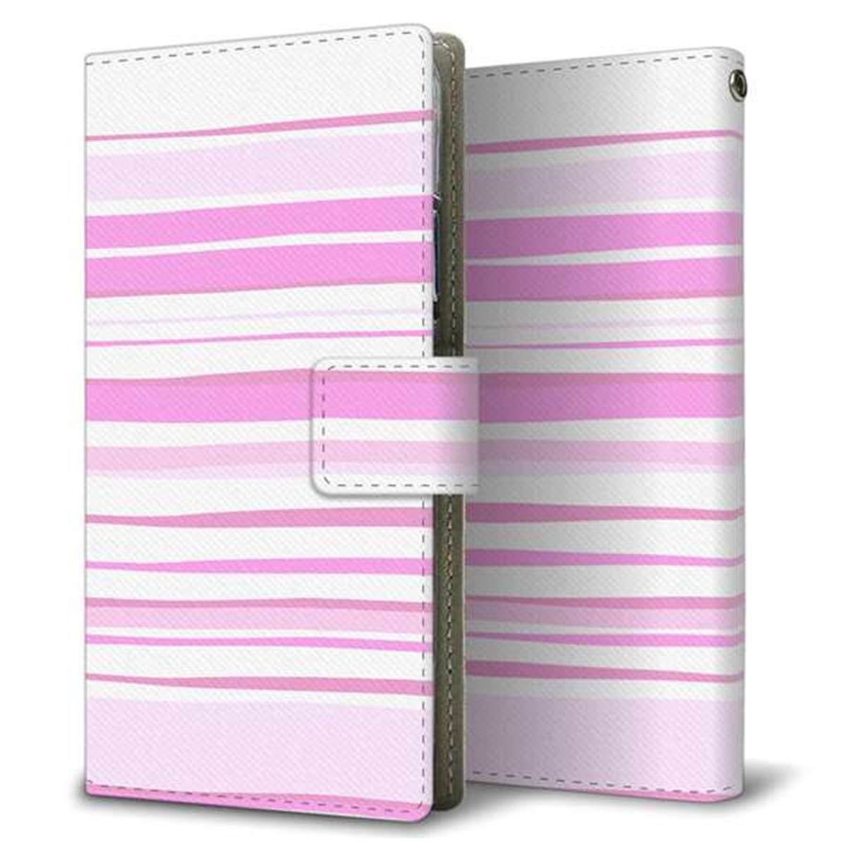 Y!mobile エクスペリア10 III A102SO 画質仕上げ プリント手帳型ケース(薄型スリム)【YB923 ウェーブピンク】