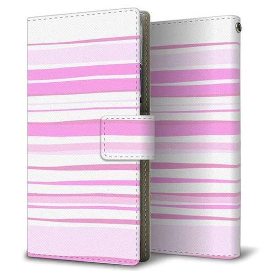 au Xiaomi（シャオミ）Mi 10 Lite 5G XIG01 画質仕上げ プリント手帳型ケース(薄型スリム)【YB923 ウェーブピンク】