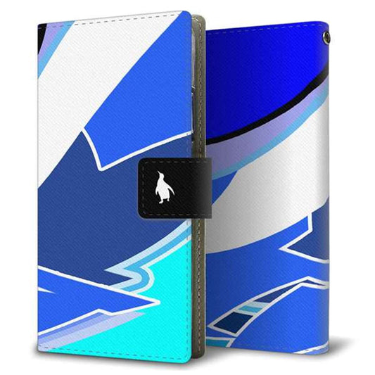 HUAWEI（ファーウェイ） P40 lite E ART-L29N 画質仕上げ プリント手帳型ケース(薄型スリム)【YB925 ジオメトリックブルー】