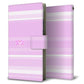 アンドロイドワン S8 画質仕上げ プリント手帳型ケース(薄型スリム)【YB930 ボーダーピンク】