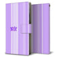 AQUOS wish A104SH Y!mobile 画質仕上げ プリント手帳型ケース(薄型スリム)【YB933 パープルストライプ】