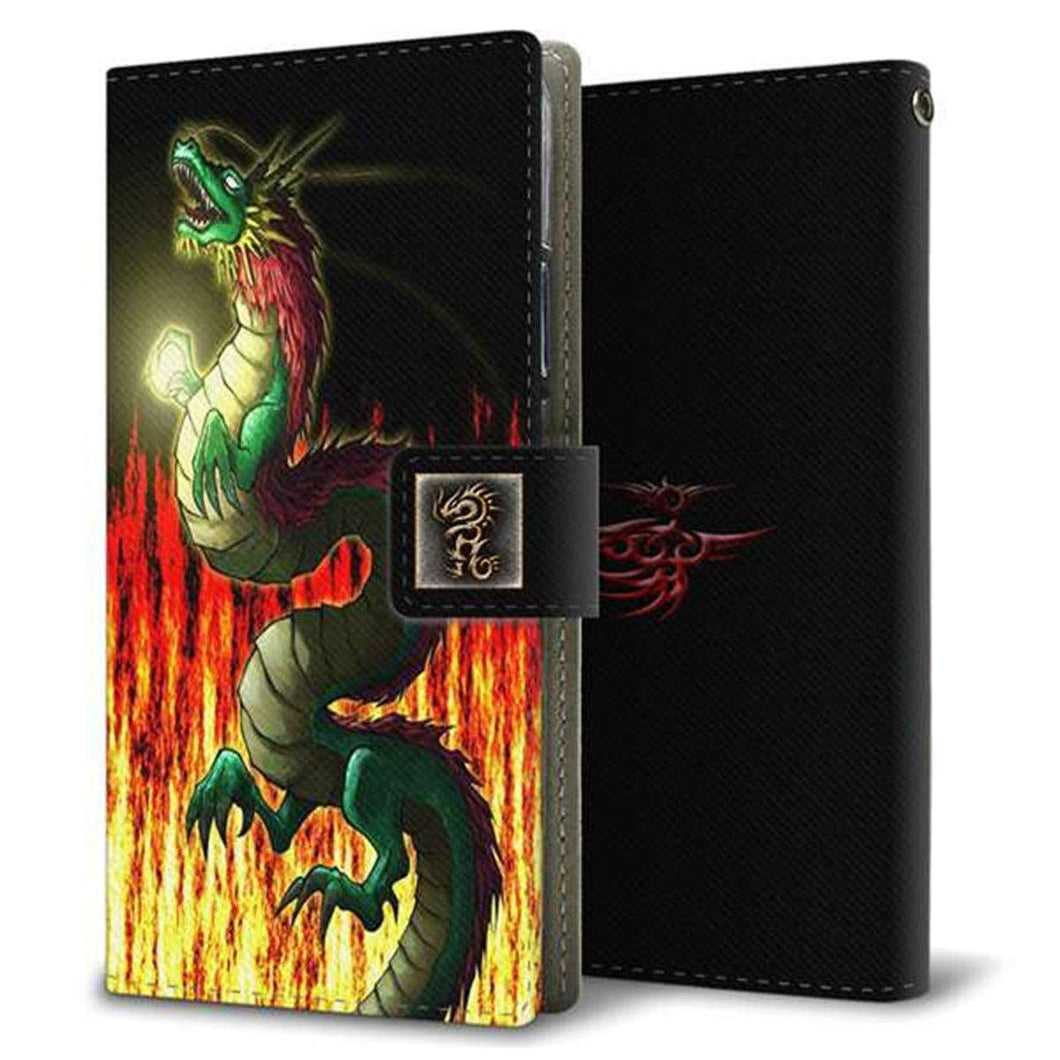 docomo アクオスR SH-03J 画質仕上げ プリント手帳型ケース(薄型スリム)【YB955 龍03】