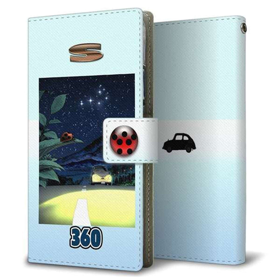 docomo アクオスエバー SH-02J 画質仕上げ プリント手帳型ケース(薄型スリム)【YB958 S360 青】