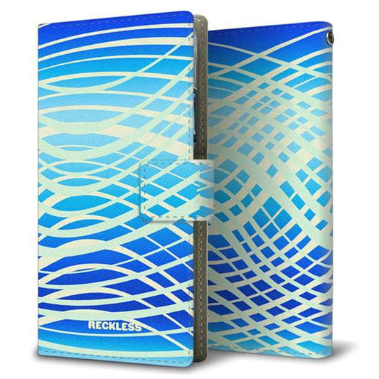 AQUOS sense7 SHG10 au 画質仕上げ プリント手帳型ケース(薄型スリム)【YB987 クロスウェービー03】