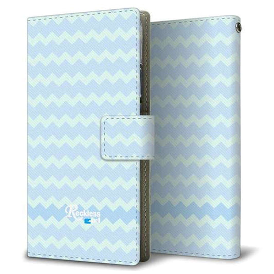 HUAWEI（ファーウェイ） P40 lite E ART-L29N 画質仕上げ プリント手帳型ケース(薄型スリム)【YC801 ジグザグブルー】