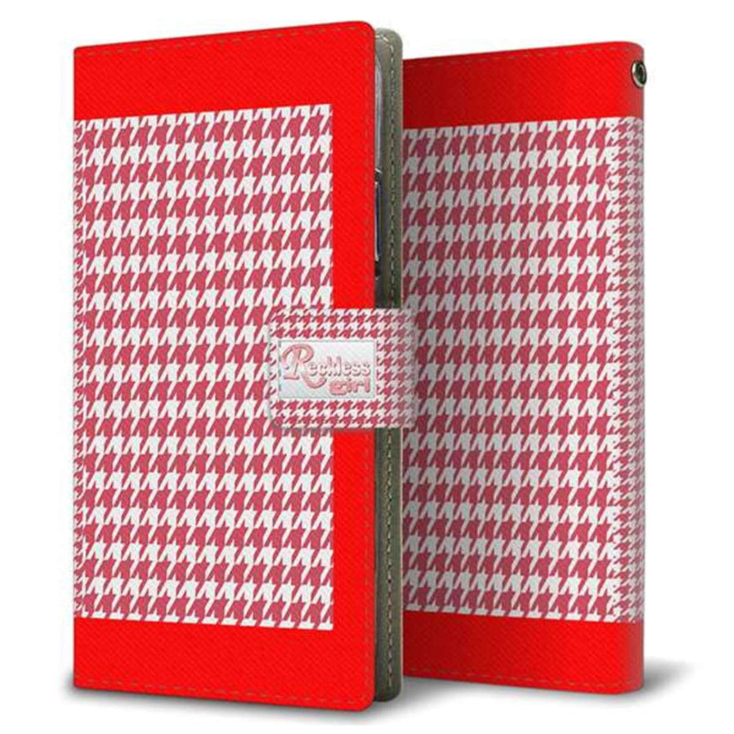 SoftBank アクオスゼロ2 906SH 画質仕上げ プリント手帳型ケース(薄型スリム)【YC809 ハウンドトゥース】