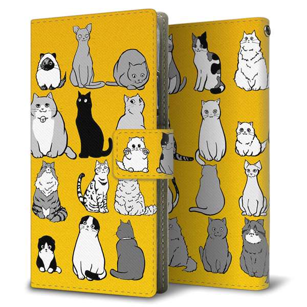 simフリー Moto G7 XT1962-5 高画質仕上げ プリント手帳型ケース(薄型スリム)【YC830 ねこ01】