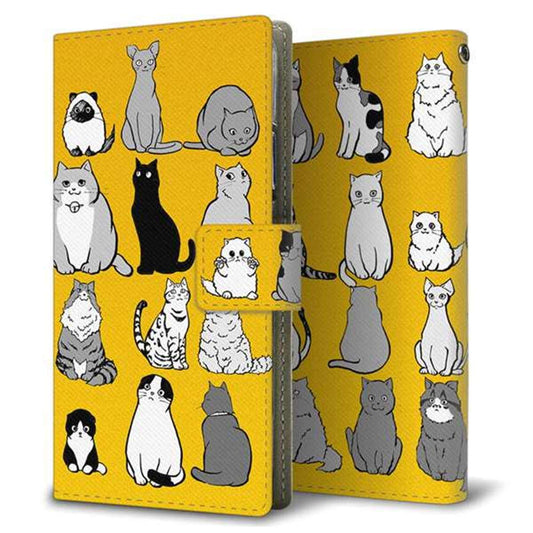 docomo アクオスエバー SH-02J 画質仕上げ プリント手帳型ケース(薄型スリム)【YC830 ねこ01】