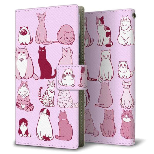 SIMフリー アクオスセンス4 画質仕上げ プリント手帳型ケース(薄型スリム)【YC832 ねこ03】