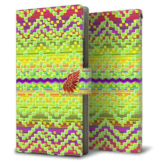 Y!mobile エクスペリア10 III A102SO 画質仕上げ プリント手帳型ケース(薄型スリム)【YC838 インディアンデザイン02】