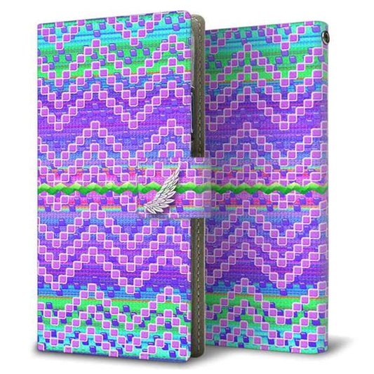 au ギャラクシー S9+ SCV39 画質仕上げ プリント手帳型ケース(薄型スリム)【YC839 インディアンデザイン03】