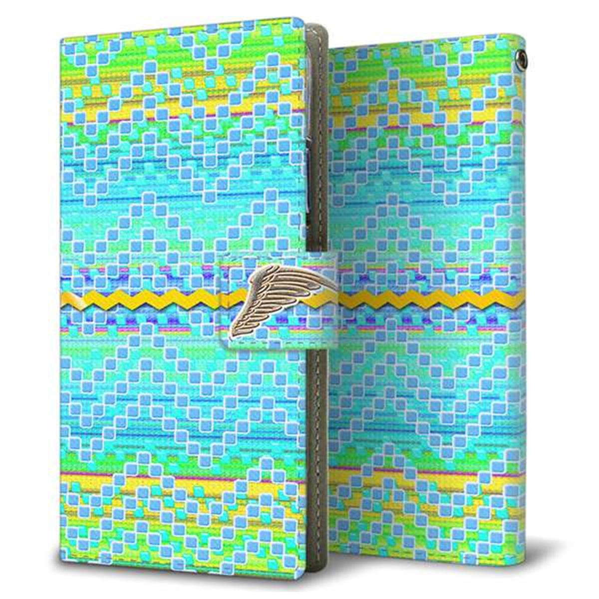 SoftBank エクスペリア1 III A101SO 画質仕上げ プリント手帳型ケース(薄型スリム)【YC840 インディアンデザイン04】