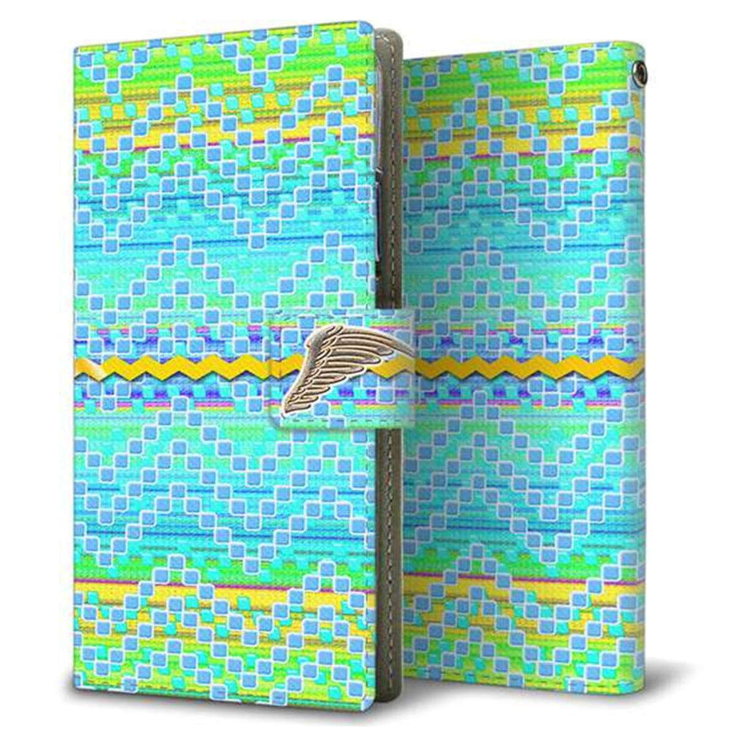 AQUOS wish SH-M20 画質仕上げ プリント手帳型ケース(薄型スリム)【YC840 インディアンデザイン04】